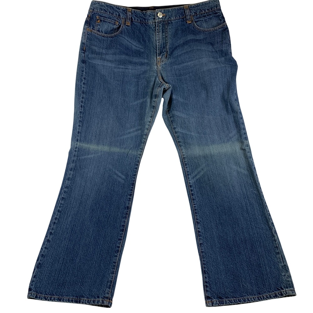 Seven7 Premium Bootcut Jeans Men's Size 40 x 32 Blue Wash Distressed Denim